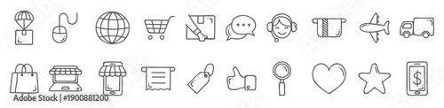 Doodle E-Commerce Icons.