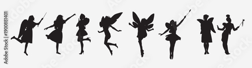 fairy girl silhouette