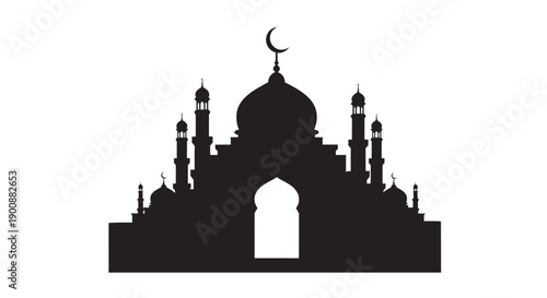 Mosque Arch Silhouette for Ramadan Decor