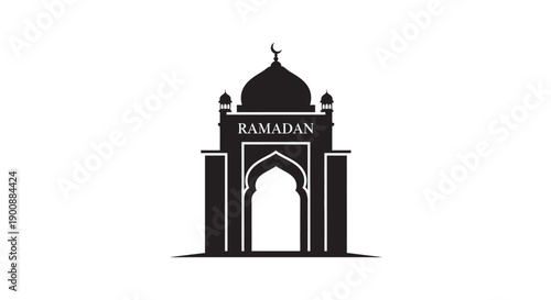 Ramadan Mosque Icon Silhouette Village Design