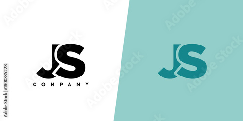 Letter J and S, JS logo design template. Minimal monogram initial based logotype.