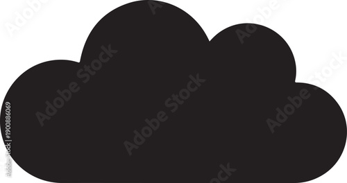 Cloud drive storage or cumulus cloud flat icon for apps and website