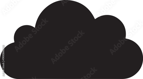 Cloud drive storage or cumulus cloud flat icon for apps and website