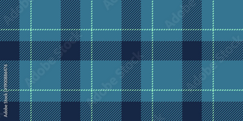 Path texture pattern background, creative tartan seamless check. Dog tooth vector fabric textile plaid in cyan and dark colors.