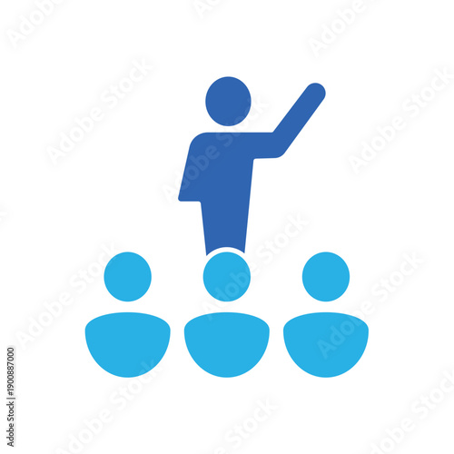 Leadership icon, isolated on white background.