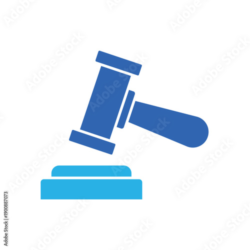 Justice icon, isolated on white background.