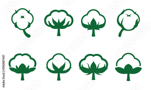 Cotton Flower Icon Vector
