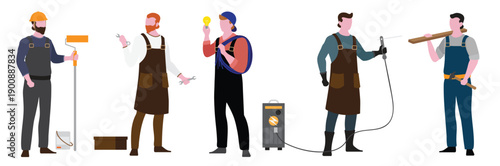 Flat Character of labor set