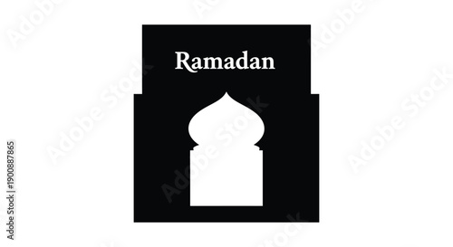 Ramadan Mosque Silhouette Wall Art Print
