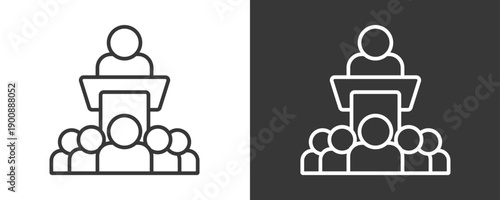 Leader Icon Set Vector Collection Isolated In Black And White