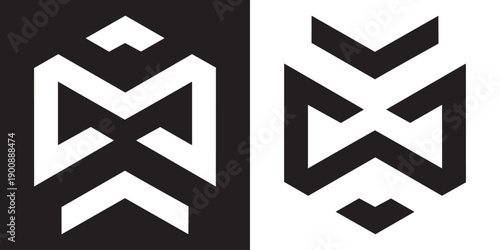 Professional Innovative Initial DM logo and MD logo. Letter DM or MD Minimal elegant Monogram. Premium Business Artistic Alphabet symbol and sign stock illustration