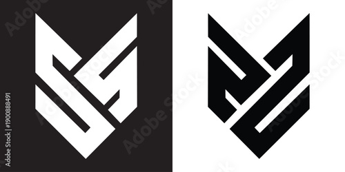 Professional Innovative Initial DM logo and MD logo. Letter DM or MD Minimal elegant Monogram. Premium Business Artistic Alphabet symbol and sign stock illustration