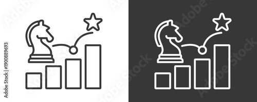 Competitive Advantage Icon Set Vector Collection Isolated In Black And White