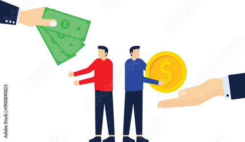 Salaries are less than expenses. Concept business financial, Salary

