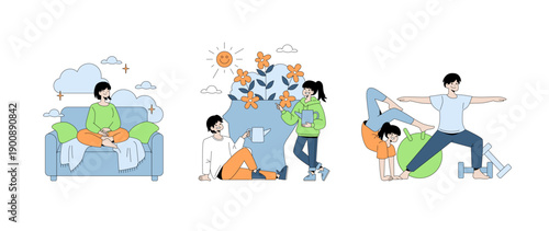 People Relaxing and Enjoying Outdoor Activities