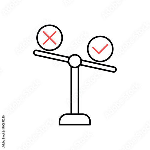 Morality icon, isolated on white background.