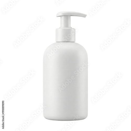 Schilderij op canvas White matte pump dispenser bottle mockup on transparent background
