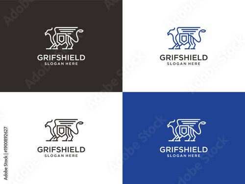 Grifshield Logo Design Modern Emblem for Brand Identity.