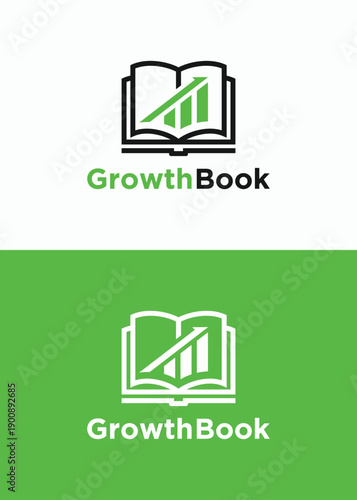 GrowthBook Logo Modern Design for Business and Finance Education.