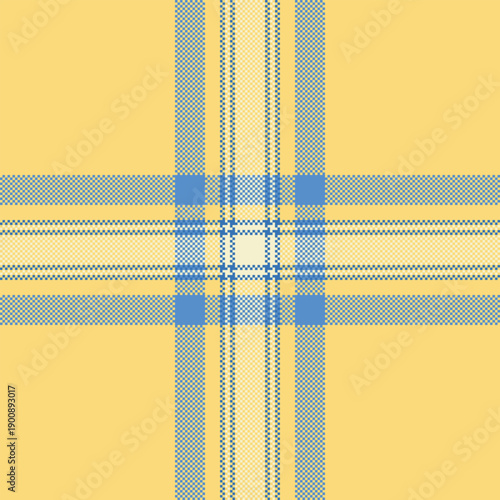 Diamond vector seamless texture, paint background pattern check. Romance fabric tartan plaid textile in amber and blue colors.