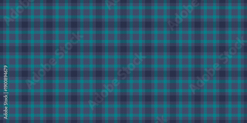 Symmetry background plaid tartan, throw textile check texture. Part pattern vector seamless fabric in blue and dark colors.