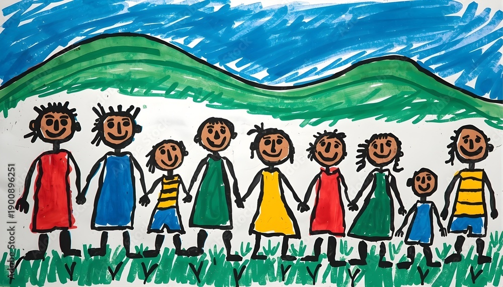 Fototapeta premium group of children
