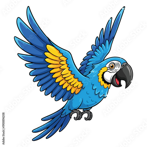 Parrot vector flying