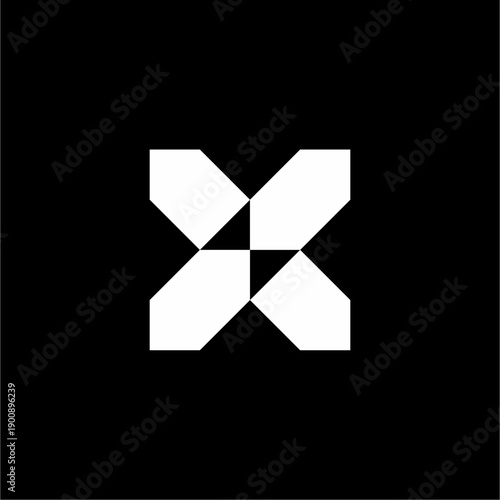 Symmetrical "X" formed by four inward-pointing arrows, signaling power, focus, and energy.