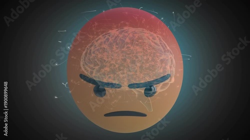 Face appearing on fade-in showing brain lighting while lines tracing arcs, conveying rising focus