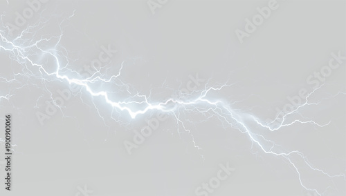 Foto Blue lightning streaks across stormy clouds with glowing neon edges