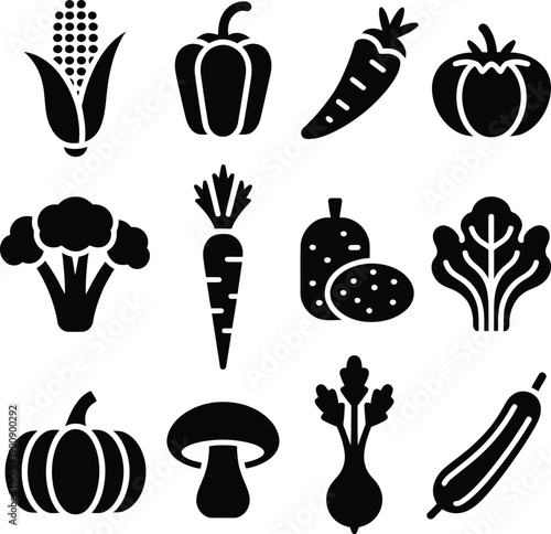 Icon Set of  Bread Slice Bakery Food Wheat Cereal Baked Breakfast Loaf Nutrition