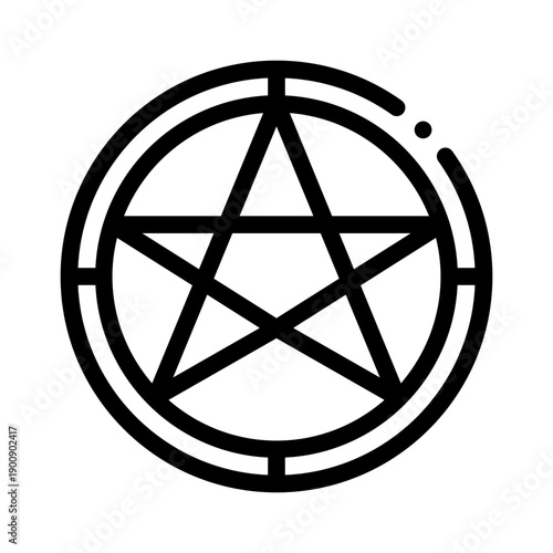pentagram line icon