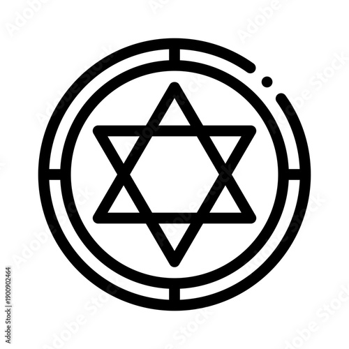 star of david line icon