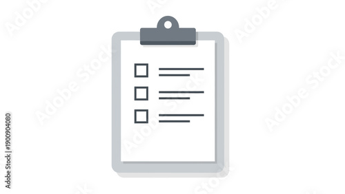 Clipboard with Checklist and Empty Lines.