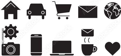 Modern Geometric Vector Number Seven Illustration