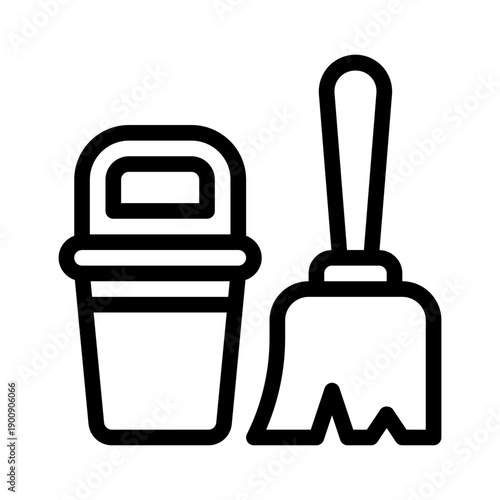 clean up line icon