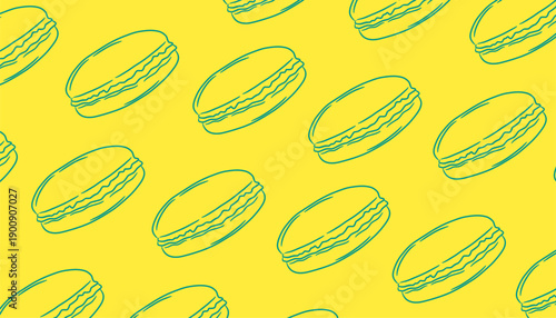 macaron colored background pattern. colorless doodle macro on pattern background. French macaron plural colored background pattern. dessert food macarons pattern.