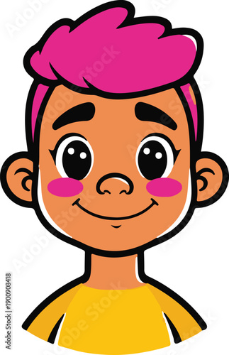 Vintage style cartoon mascot design of a boy wearing a hat