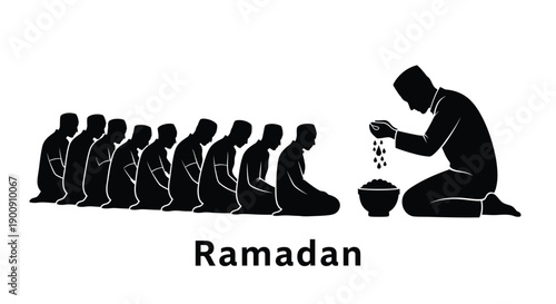 Ramadan Mosque Silhouette Decoration Element