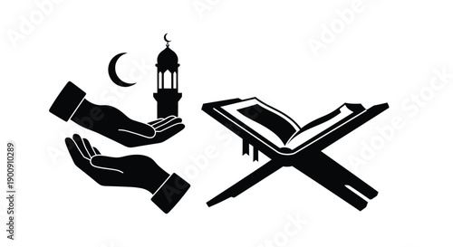 Ramadan Desert Mosque Silhouette Landscape