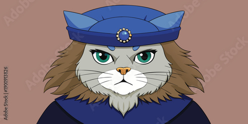 Charming Orange Fox Character Dressed in a Dapper Black Tuxedo