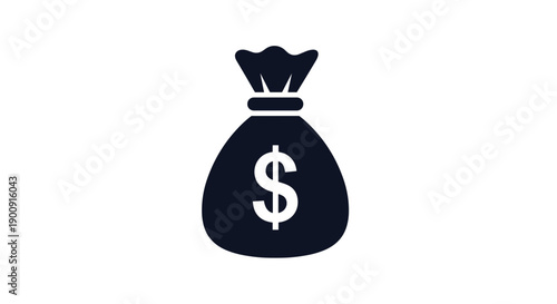 Simple Small Money Bag Symbol for Finance and Savings