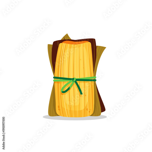 Traditional Mexican Tamale Wrapped in Corn Husk