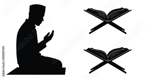 Ramadan Icon Silhouette for Mobile App