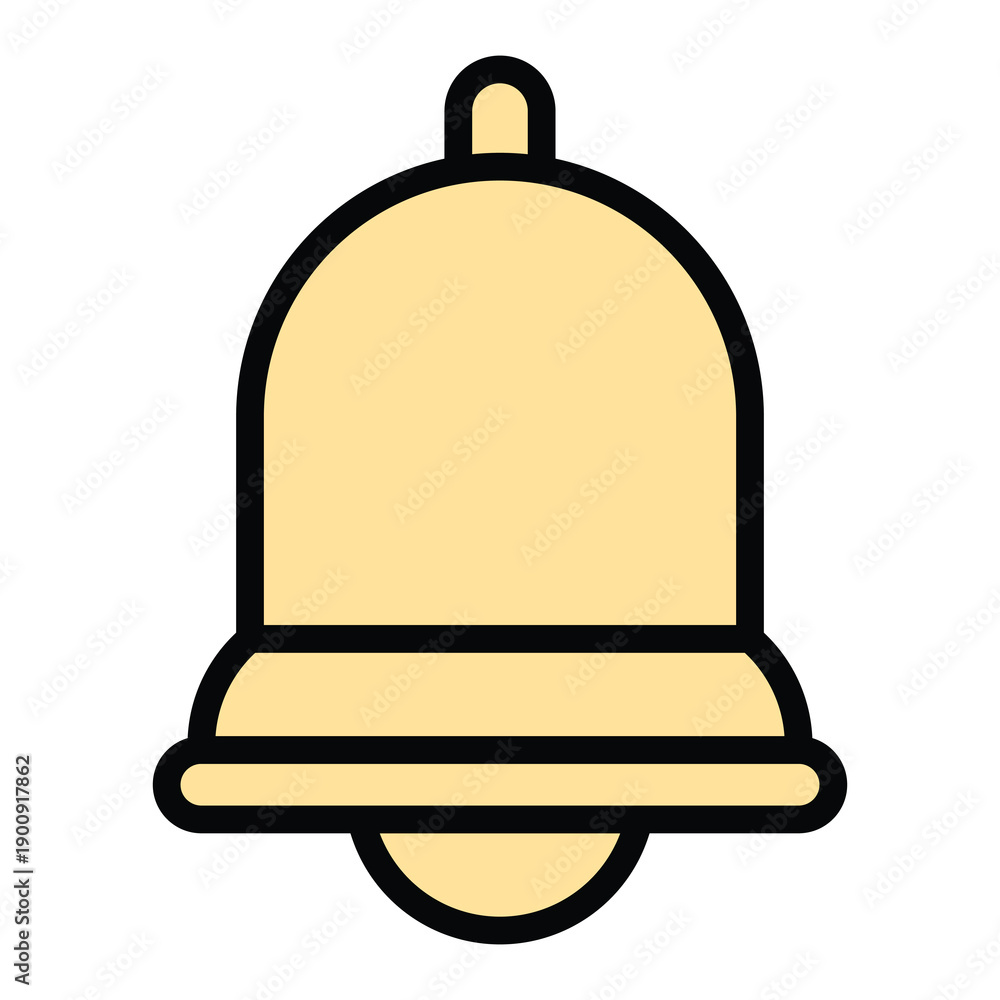 Obraz premium Notification Bell Vector Icon, User Interface Related Lineal Colour Style Vector Icon.