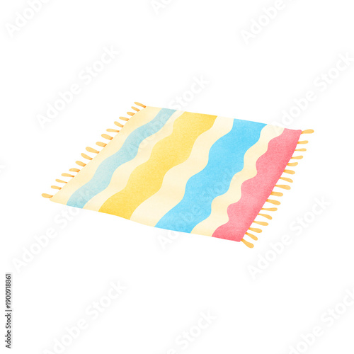 beach towel illustration