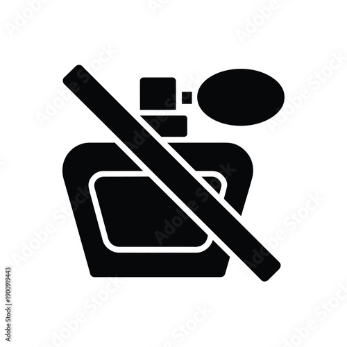 No alcohol prohibition sign with crossed line over bottle icon