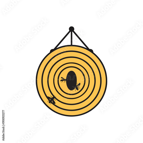 Yellow Hanging Gong Instrument Music.