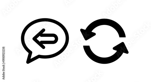 Icons representing going back and repeating actions, backward arrow and circular arrows