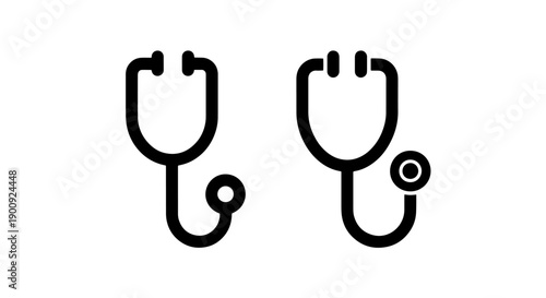 Outline icons of two stethoscopes, showing different styles and details